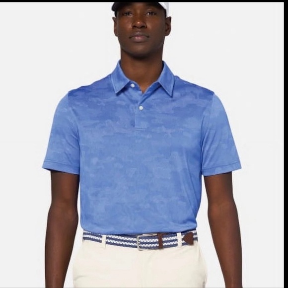 IZOD GOLF GRID POLO SHIRT BLUE COLOR SHORT SLEEVE NEBULAS BLUE SIZE EXTRA LARGE - Picture 7 of 14